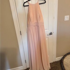 Bill Levkoff Elegant Pink Sequin Gown